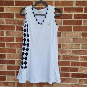 Sergio Tacchini Dress Women's Size Medium White Athletic Tank Dress